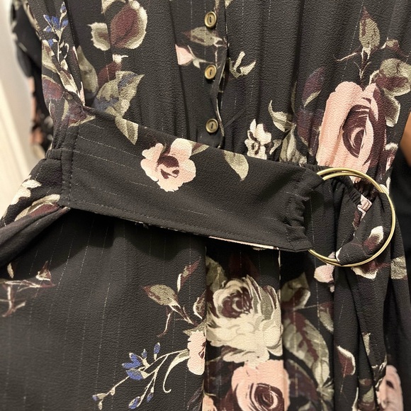 J for Justify black floral dress. - Picture 2 of 4